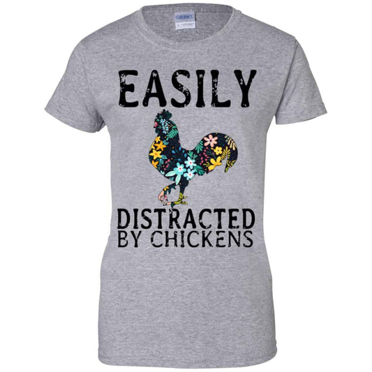 Easily Distracted By Chickens T-Shirts, Hoodie, Tank
