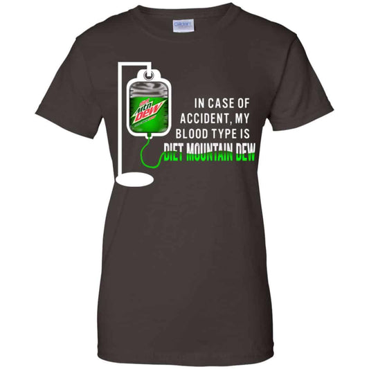 In Case Of Accident My Blood Type Is Diet Mountain Dew T-Shirts, Hoodie, Tank