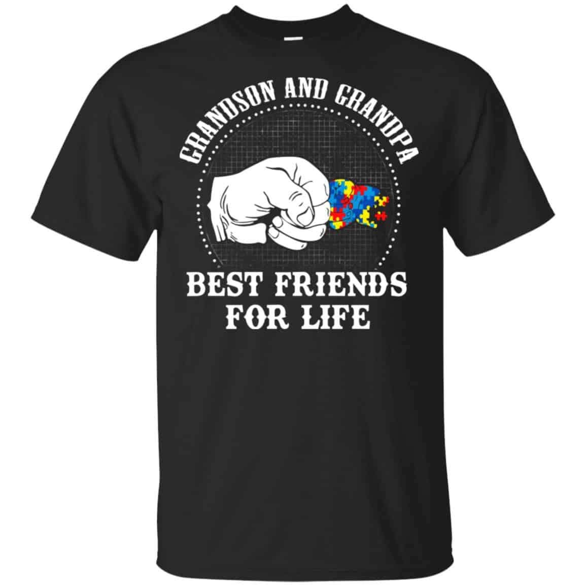 Autism: Grandson And Grandpa Best Friends For Life Autism Awareness T-Shirts, Hoodie, Tank