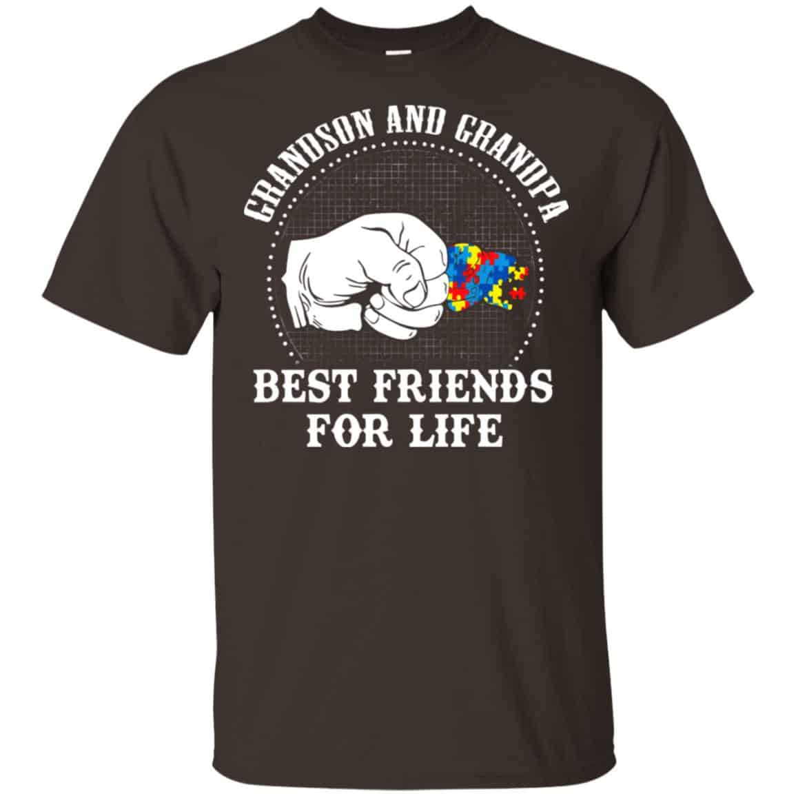 Autism: Grandson And Grandpa Best Friends For Life Autism Awareness T-Shirts, Hoodie, Tank
