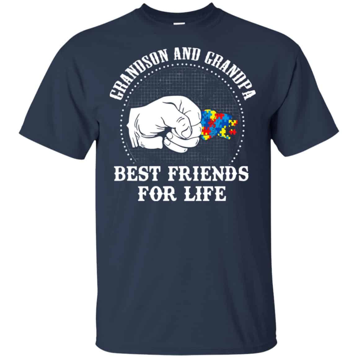 Autism: Grandson And Grandpa Best Friends For Life Autism Awareness T-Shirts, Hoodie, Tank