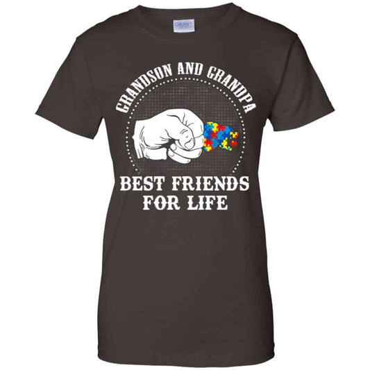 Autism: Grandson And Grandpa Best Friends For Life Autism Awareness T-Shirts, Hoodie, Tank