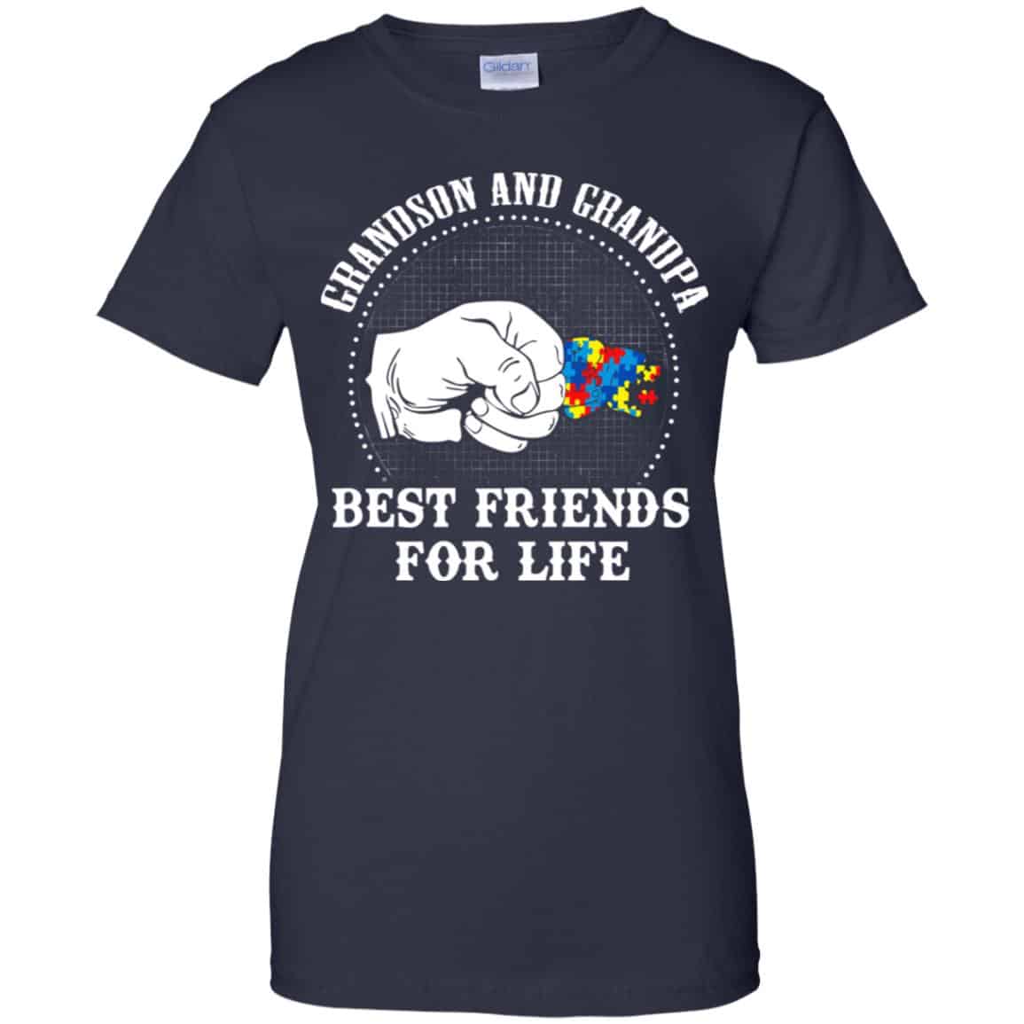 Autism: Grandson And Grandpa Best Friends For Life Autism Awareness T-Shirts, Hoodie, Tank