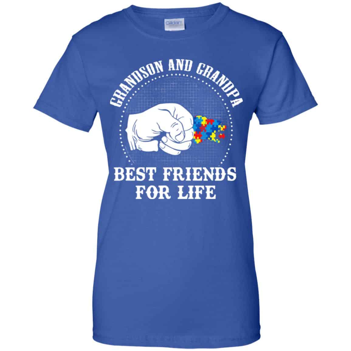 Autism: Grandson And Grandpa Best Friends For Life Autism Awareness T-Shirts, Hoodie, Tank