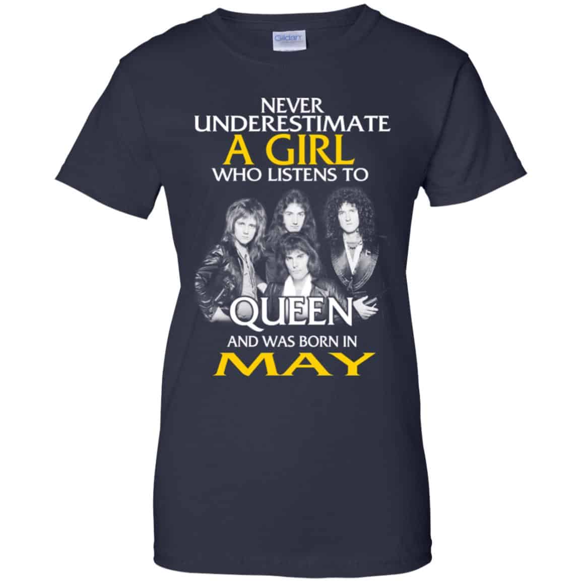 A Girl Who Listens To Queen And Was Born In May T-Shirts, Hoodie, Tank