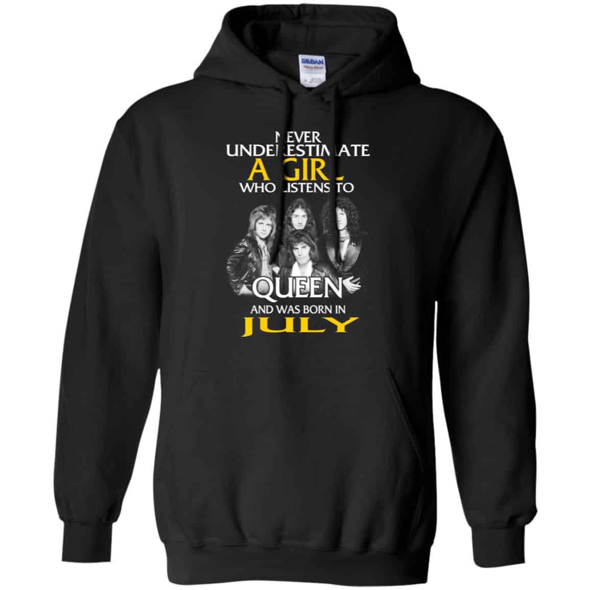 A Girl Who Listens To Queen And Was Born In July T-Shirts, Hoodie, Tank