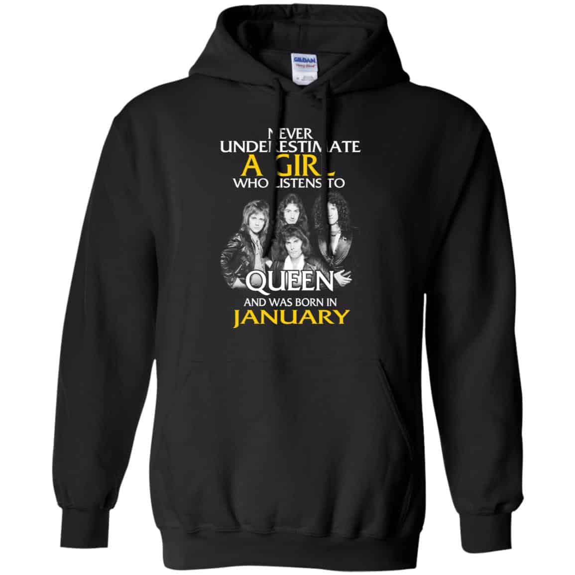 A Girl Who Listens To Queen And Was Born In January T-Shirts, Hoodie, Tank