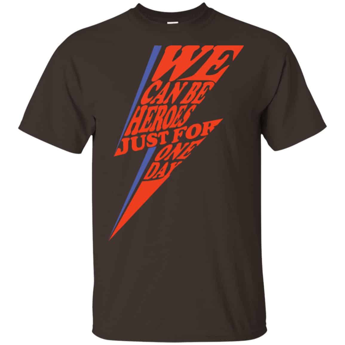 David Bowie: We Can Be Heroes Just For One Day T-Shirts, Hoodie, Tank