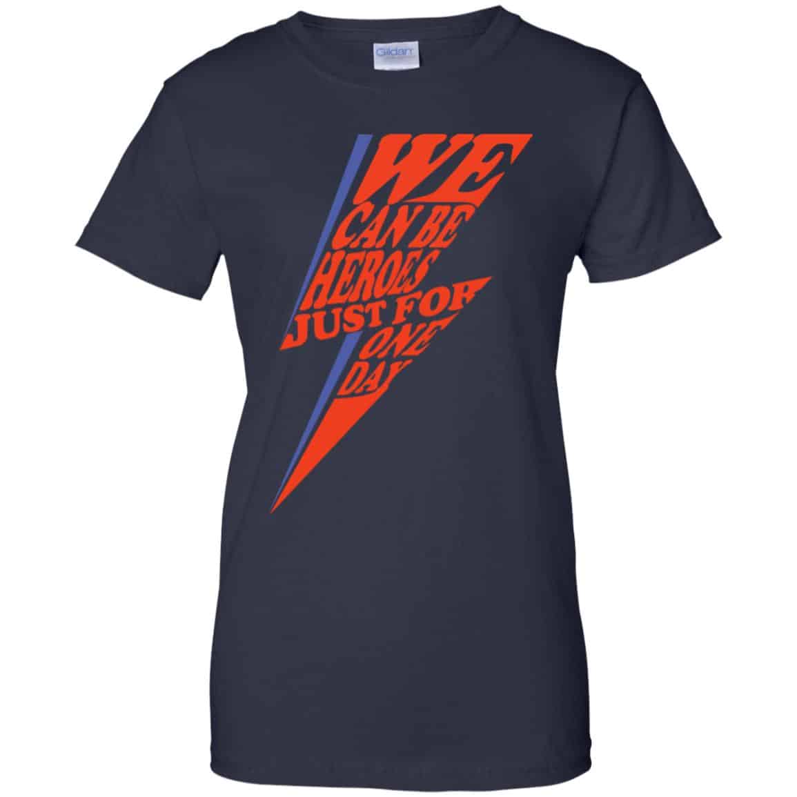 David Bowie: We Can Be Heroes Just For One Day T-Shirts, Hoodie, Tank