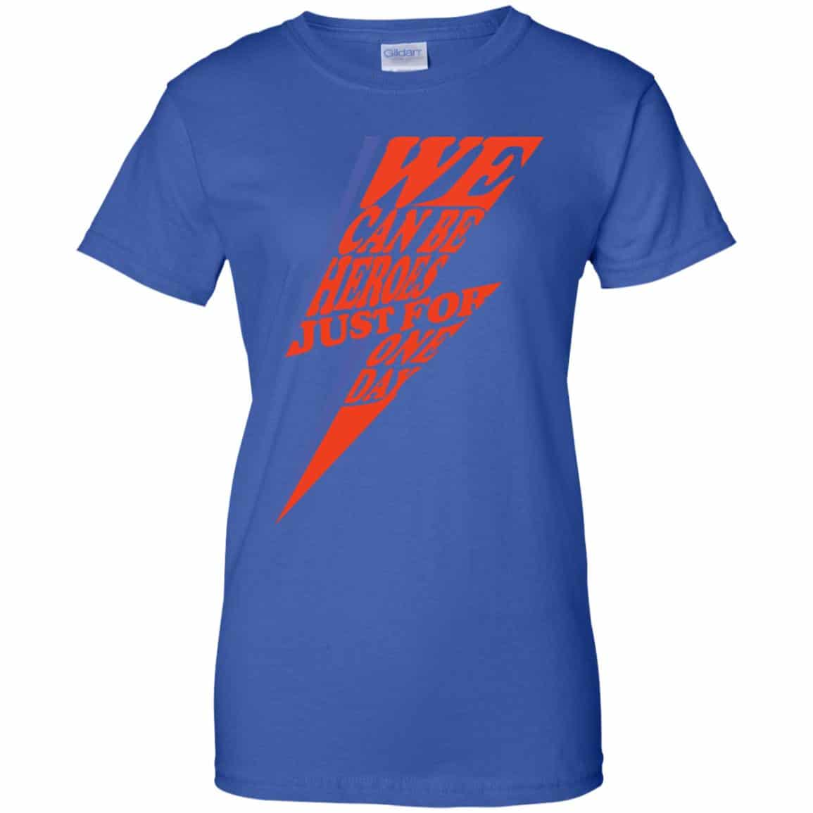 David Bowie: We Can Be Heroes Just For One Day T-Shirts, Hoodie, Tank