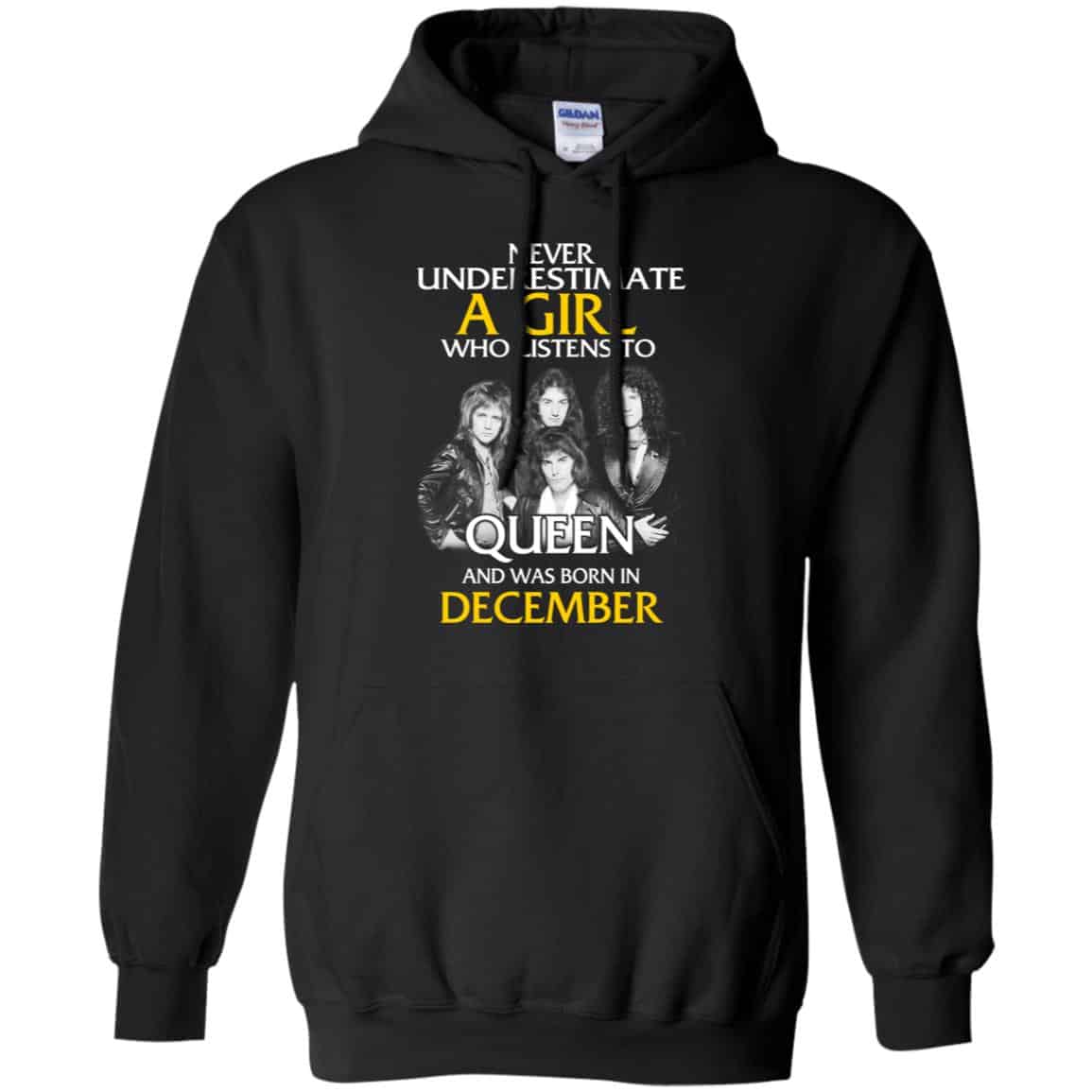 A Girl Who Listens To Queen And Was Born In December T-Shirts, Hoodie, Tank