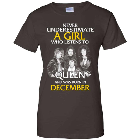 A Girl Who Listens To Queen And Was Born In December T-Shirts, Hoodie, Tank