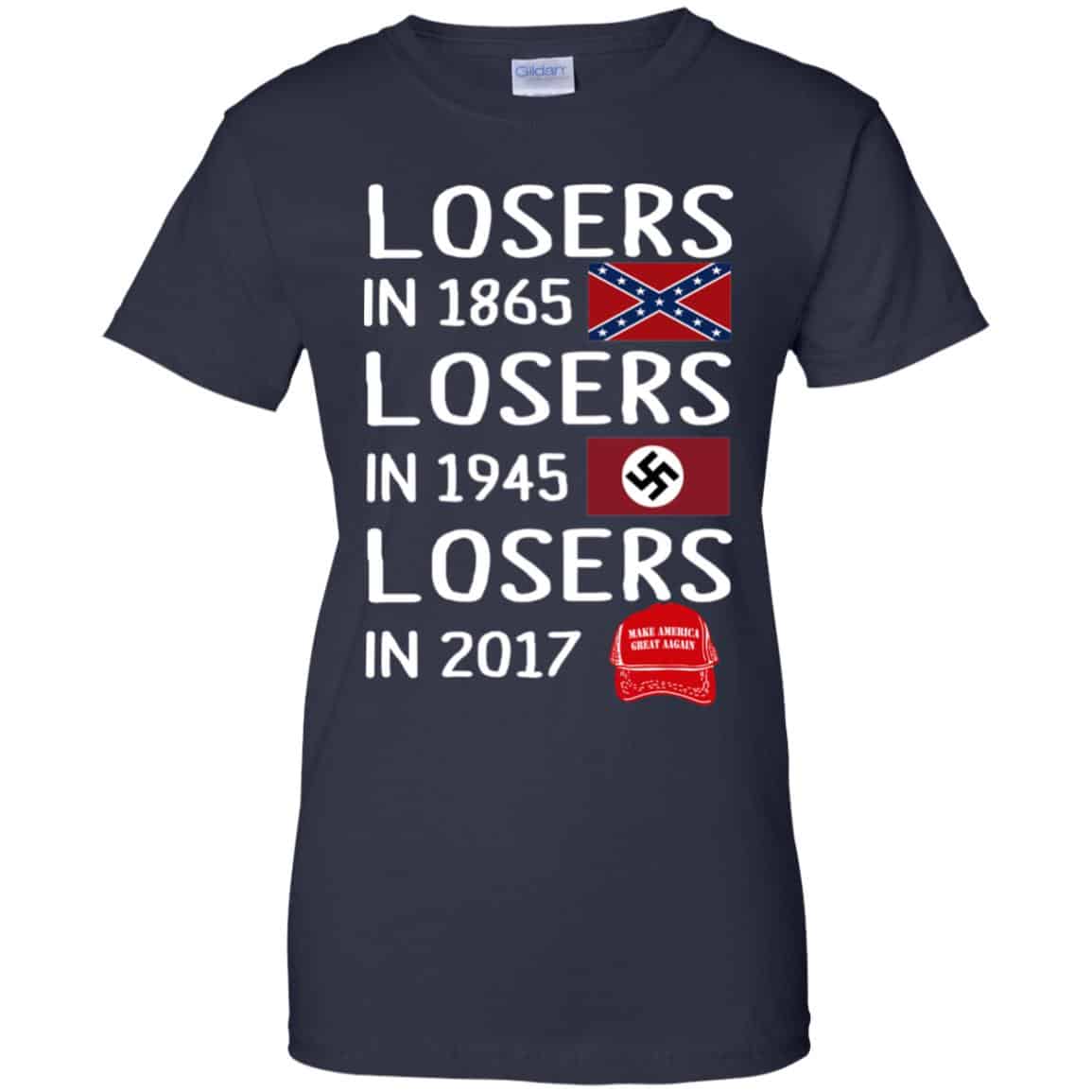 Losers In 1865 Losers In 1945 Losers In 2017 Shirt, Hoodie, Tank