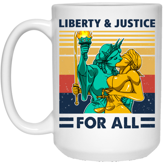 Liberty & Justice For All Vintage Mug