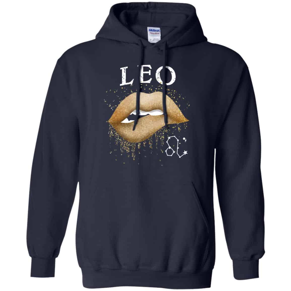 Leo Zodiac July August Birthday Gift Golden Lipstick T-Shirts, Hoodie, Tank