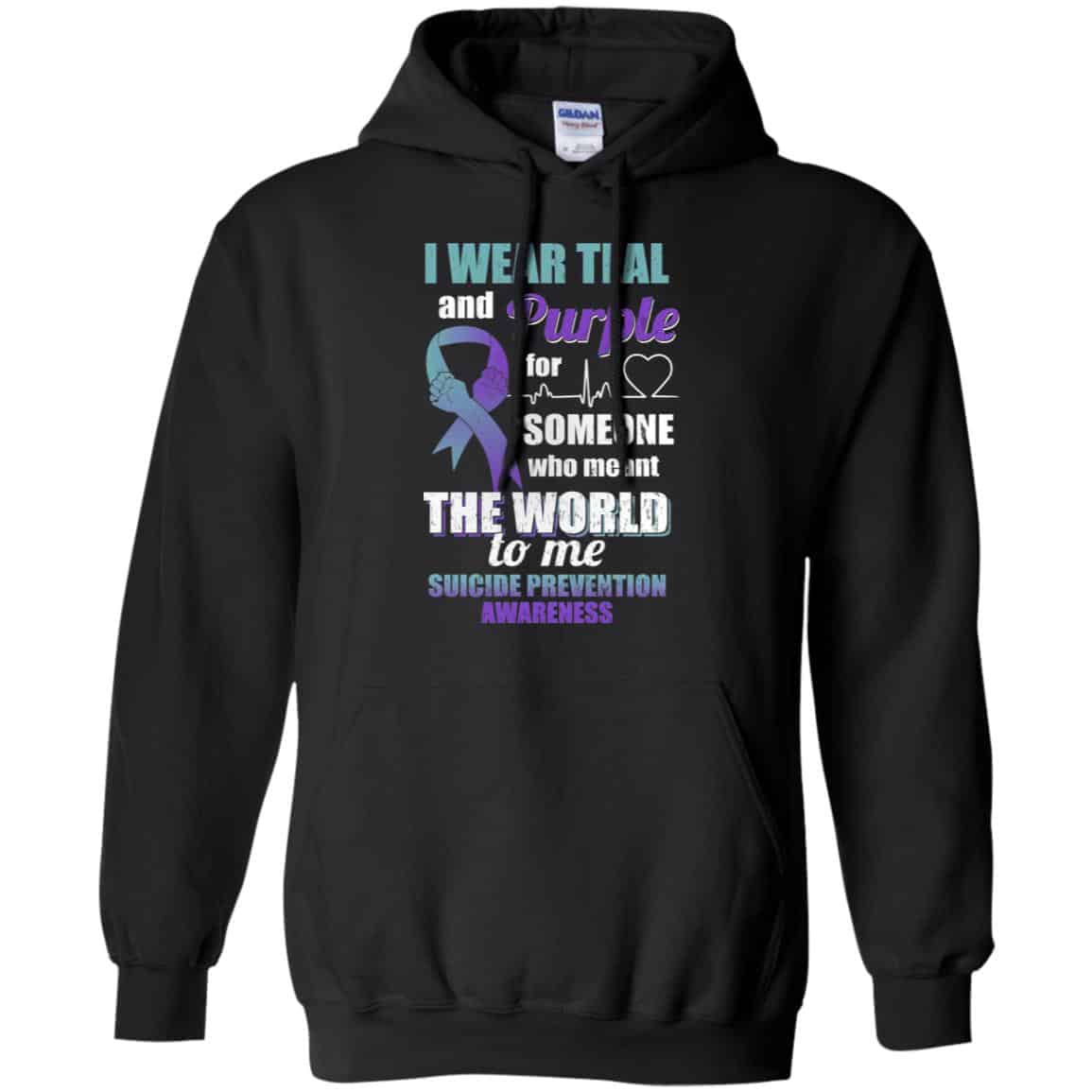 I Wear Teal And Purple For Someone Who Meant The World To Me Suicide Prevention Awareness T-Shirts, Hoodie, Tank