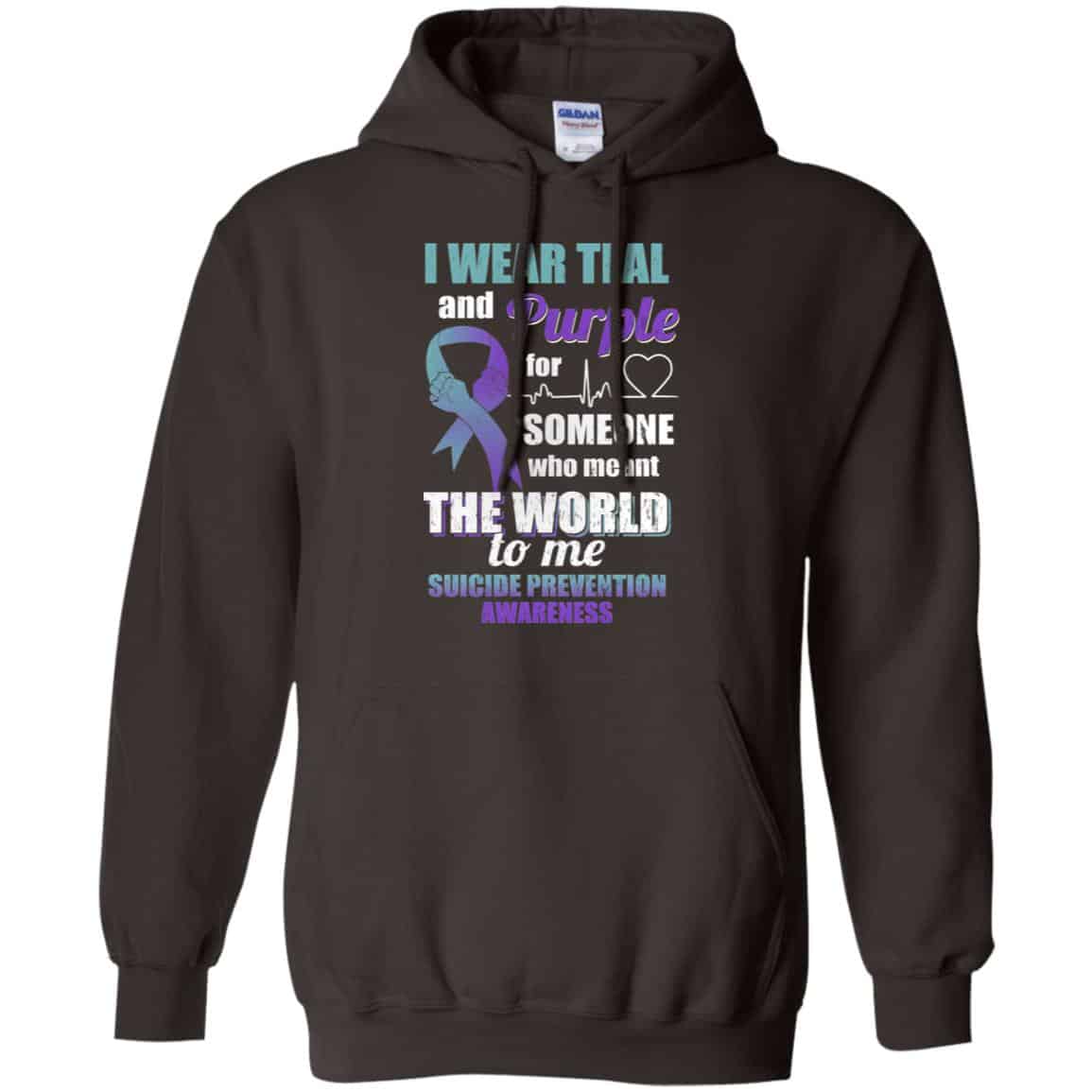 I Wear Teal And Purple For Someone Who Meant The World To Me Suicide Prevention Awareness T-Shirts, Hoodie, Tank