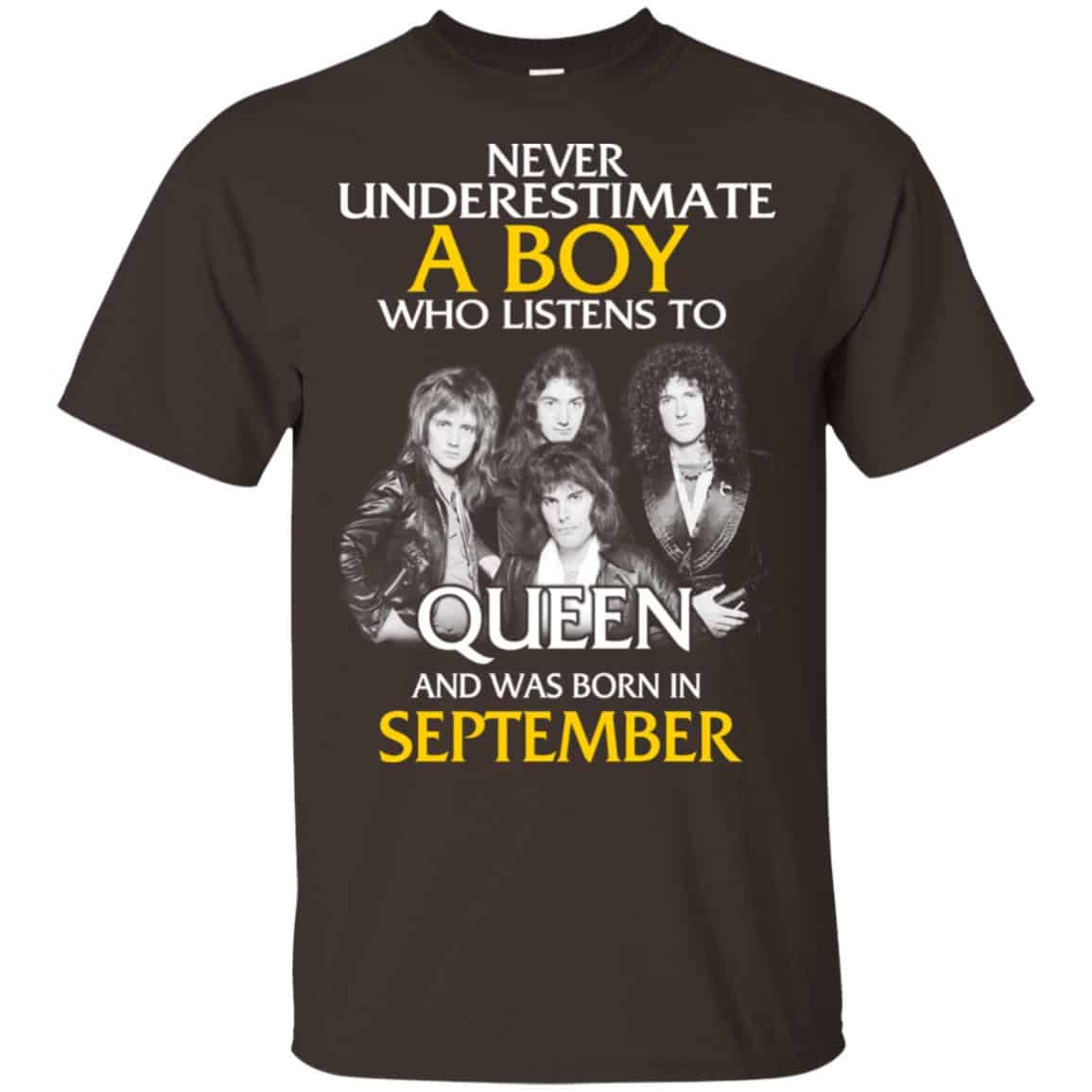A Boy Who Listens To Queen And Was Born In September T-Shirts, Hoodie, Tank