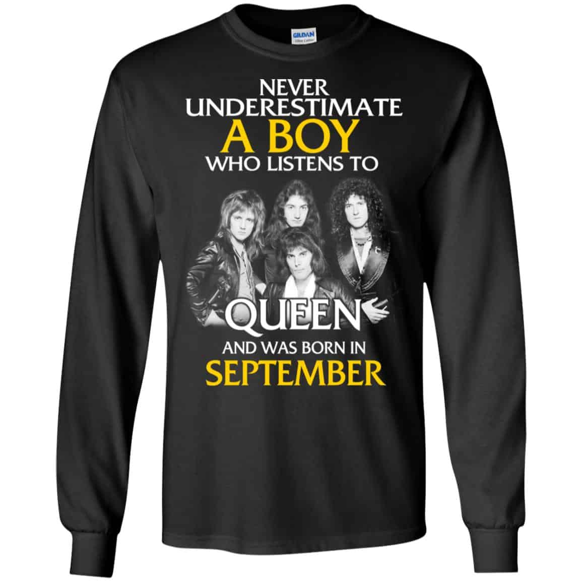 A Boy Who Listens To Queen And Was Born In September T-Shirts, Hoodie, Tank