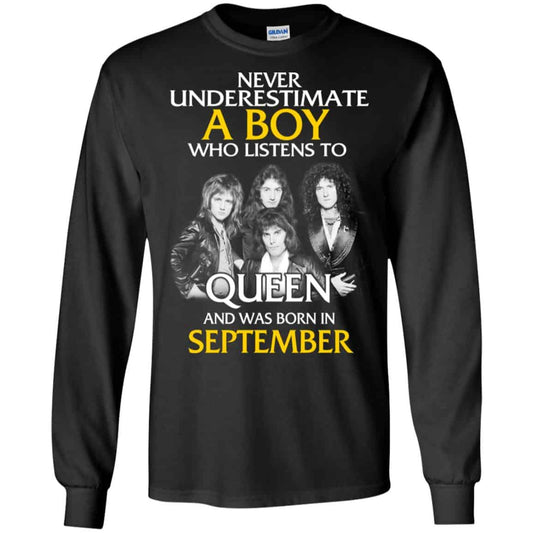 A Boy Who Listens To Queen And Was Born In September T-Shirts, Hoodie, Tank