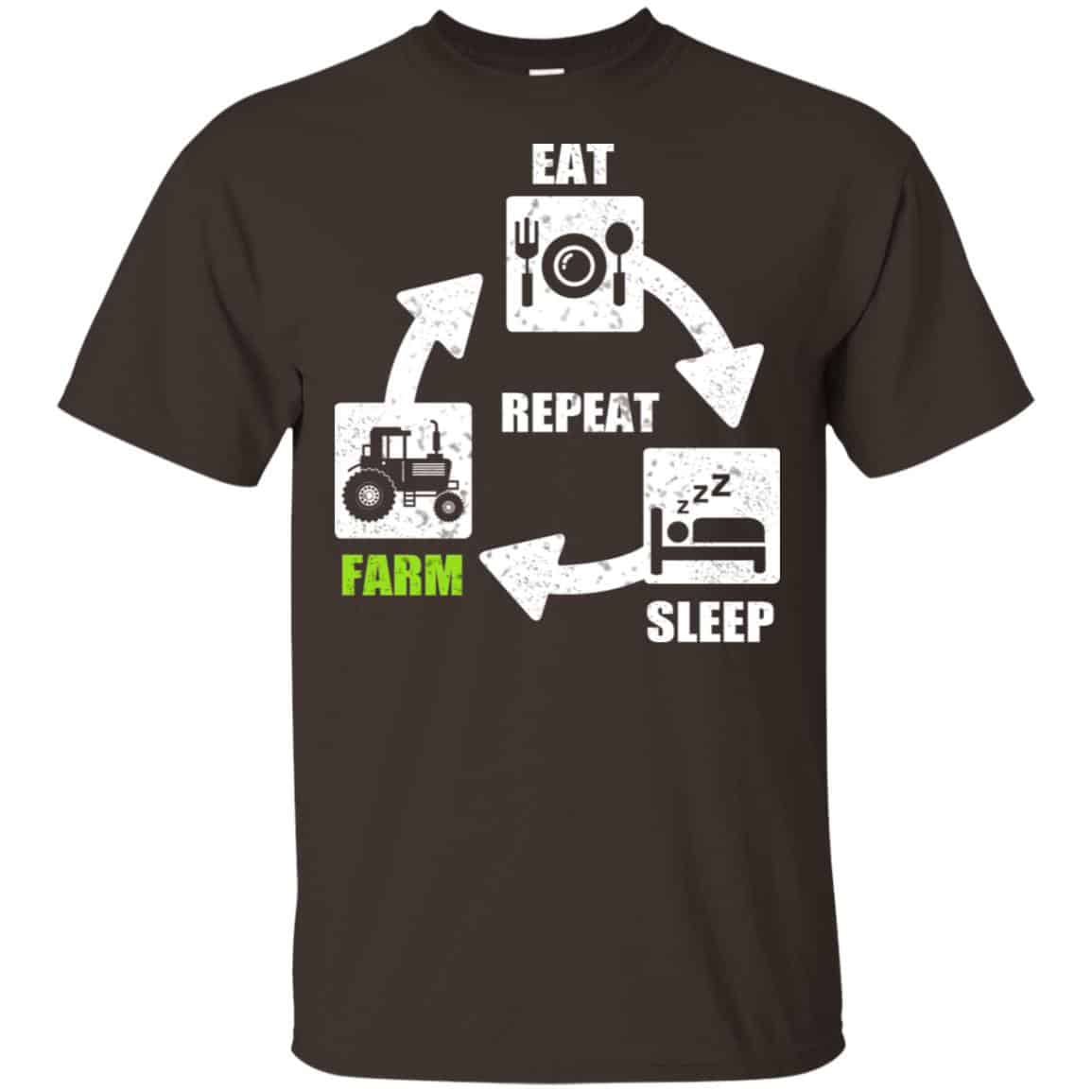 Eat Sleep Farm Repeat Farming T-Shirts, Hoodie, Tank