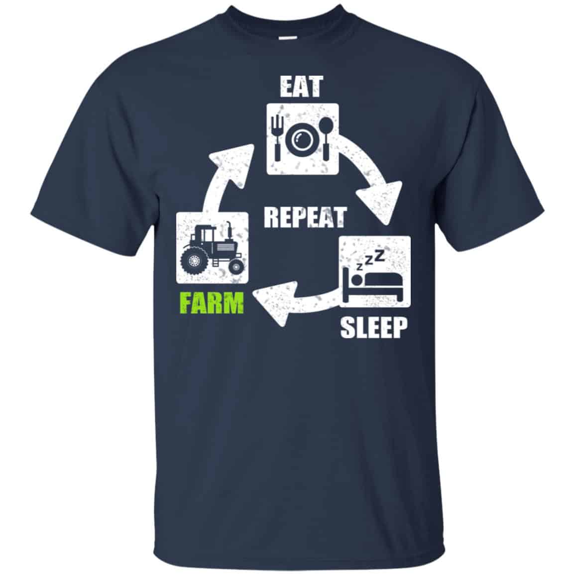 Eat Sleep Farm Repeat Farming T-Shirts, Hoodie, Tank