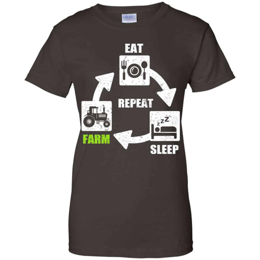 Eat Sleep Farm Repeat Farming T-Shirts, Hoodie, Tank