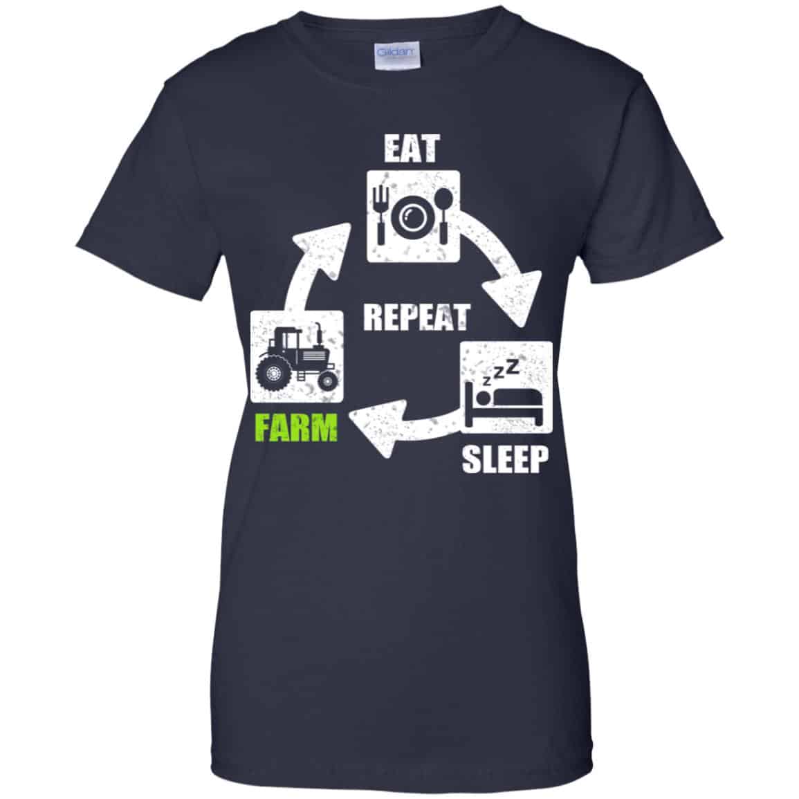Eat Sleep Farm Repeat Farming T-Shirts, Hoodie, Tank