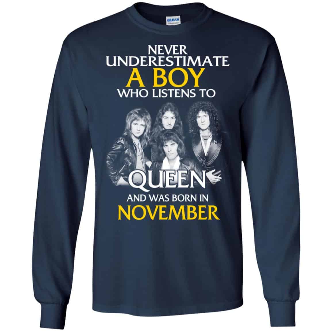 A Boy Who Listens To Queen And Was Born In November T-Shirts, Hoodie, Tank