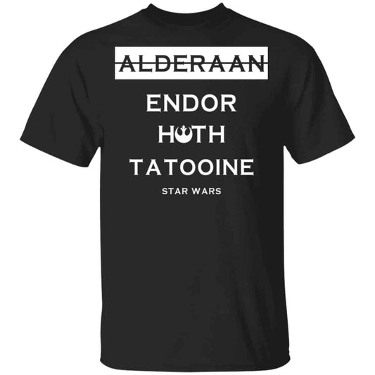 
	Alderaan Endor Hoth Taooine Star Wars Shirt, Hoodie, Tank