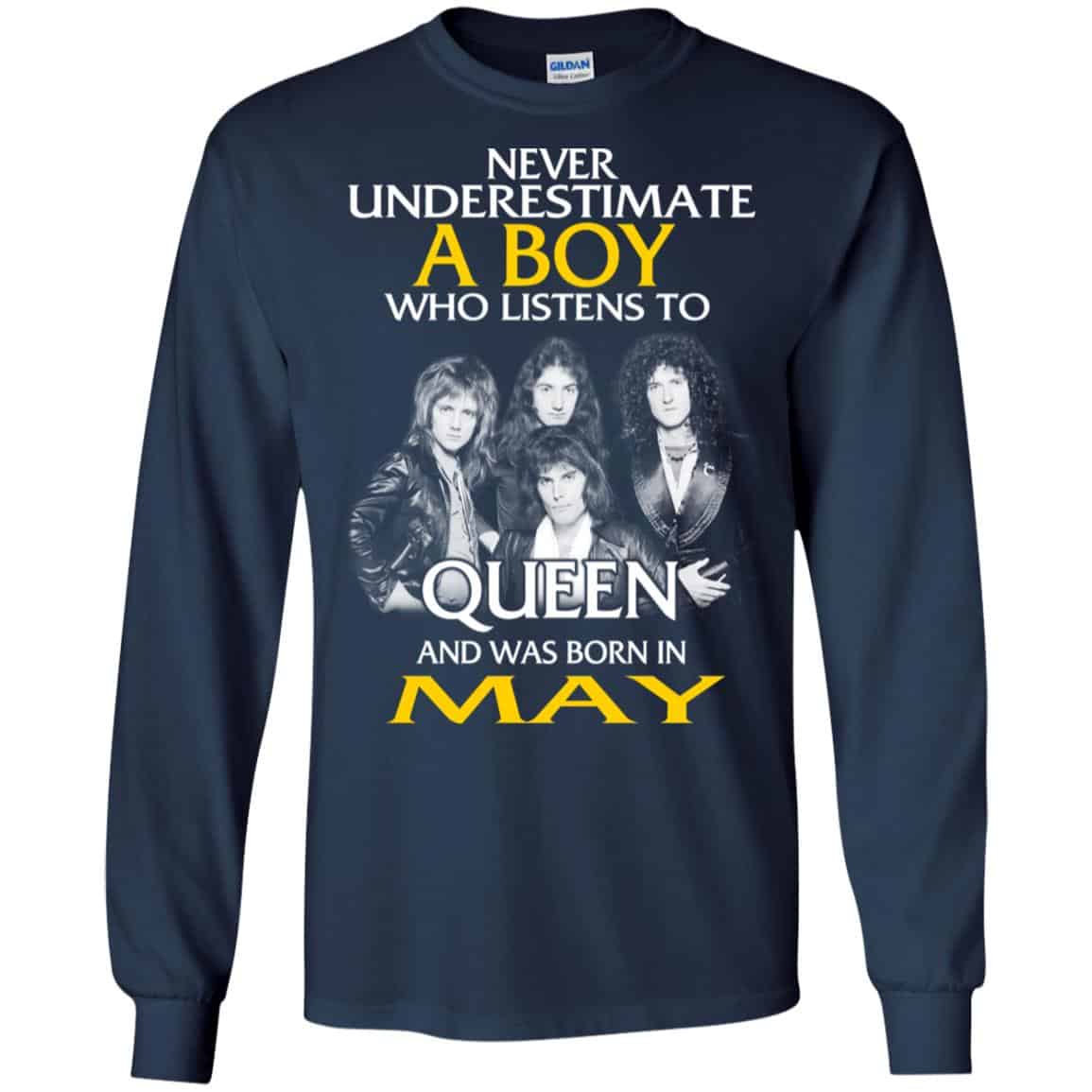 A Boy Who Listens To Queen And Was Born In May T-Shirts, Hoodie, Tank