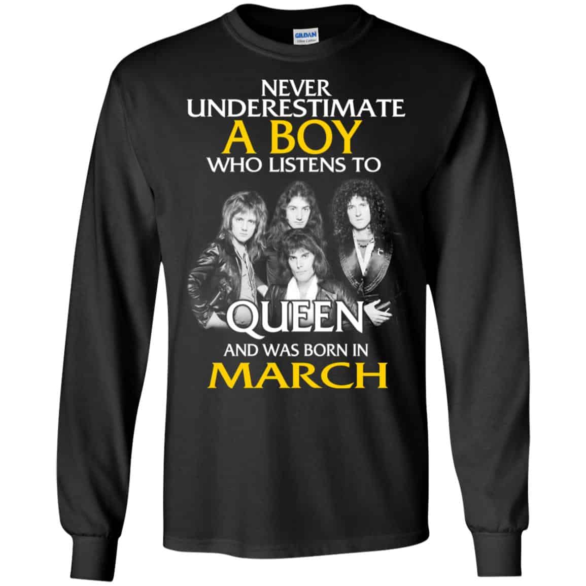 A Boy Who Listens To Queen And Was Born In March T-Shirts, Hoodie, Tank