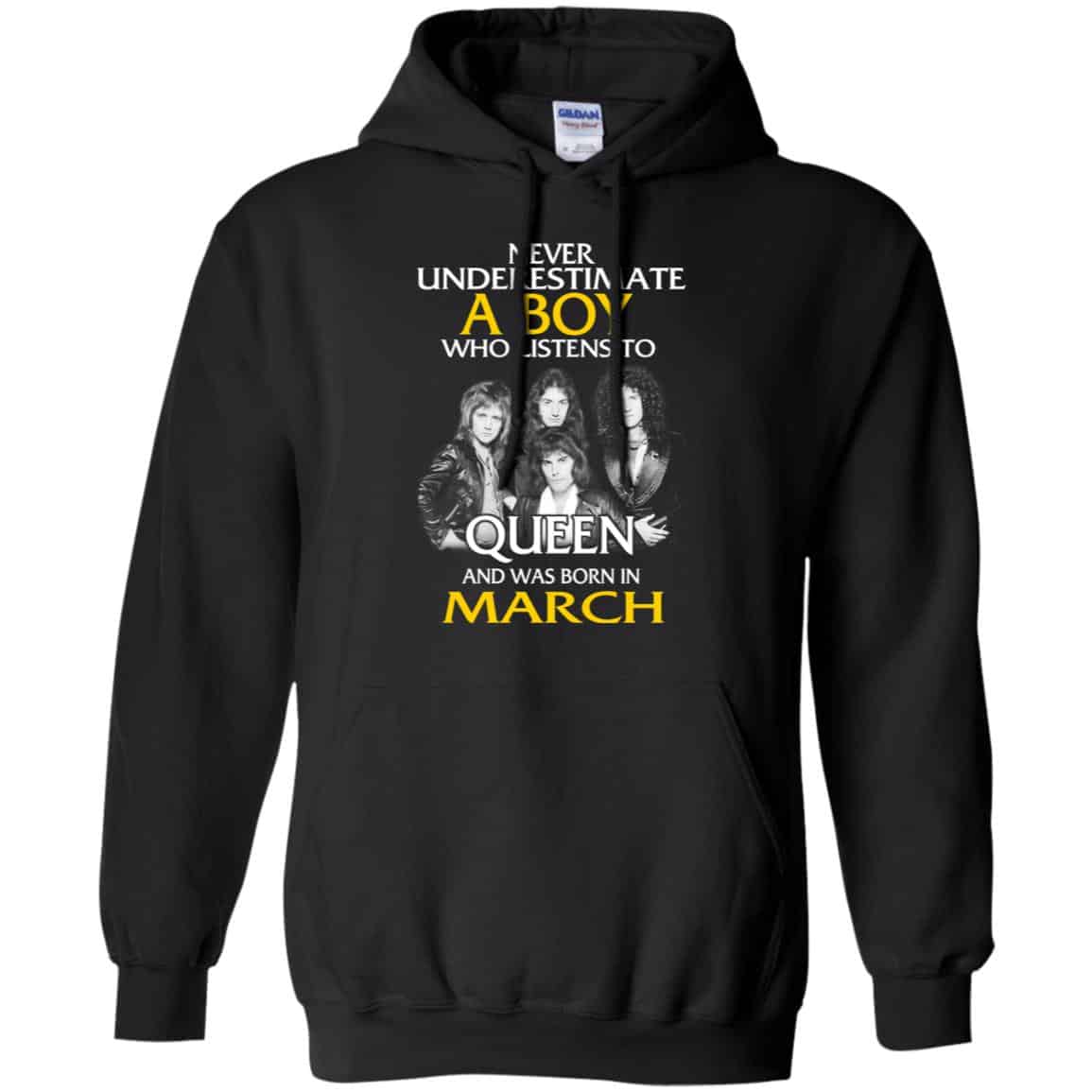 A Boy Who Listens To Queen And Was Born In March T-Shirts, Hoodie, Tank