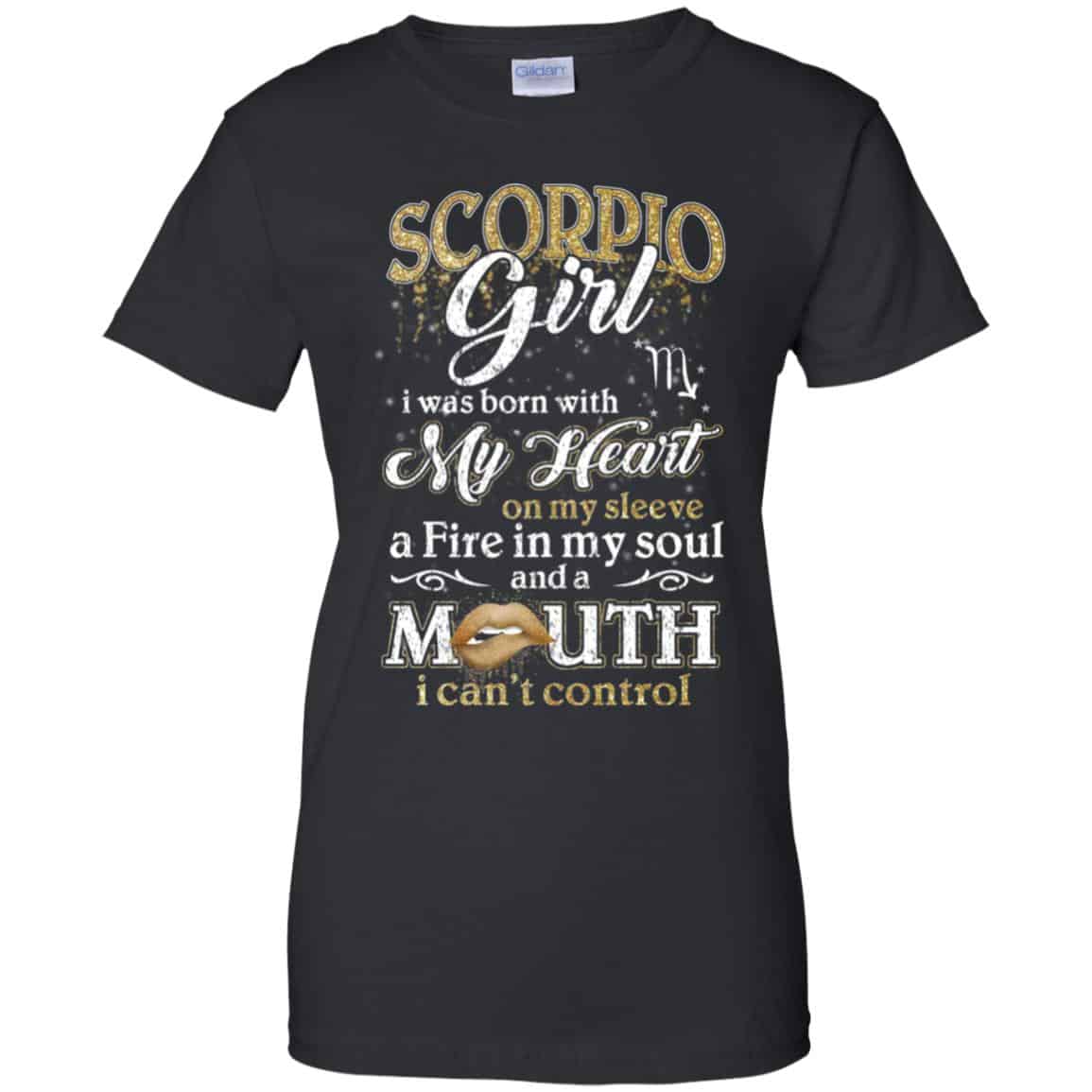 
	Scorpius Girl I Was Born With My Heart On My Sleeve A Fire In My Soul And A Mouth I Can’t Control T-Shirts, Hoodie, Tank