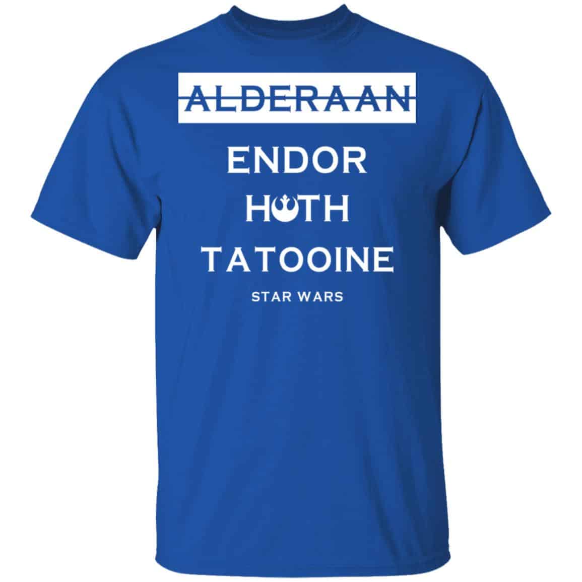 Alderaan Endor Hoth Taooine Star Wars Shirt, Hoodie, Tank