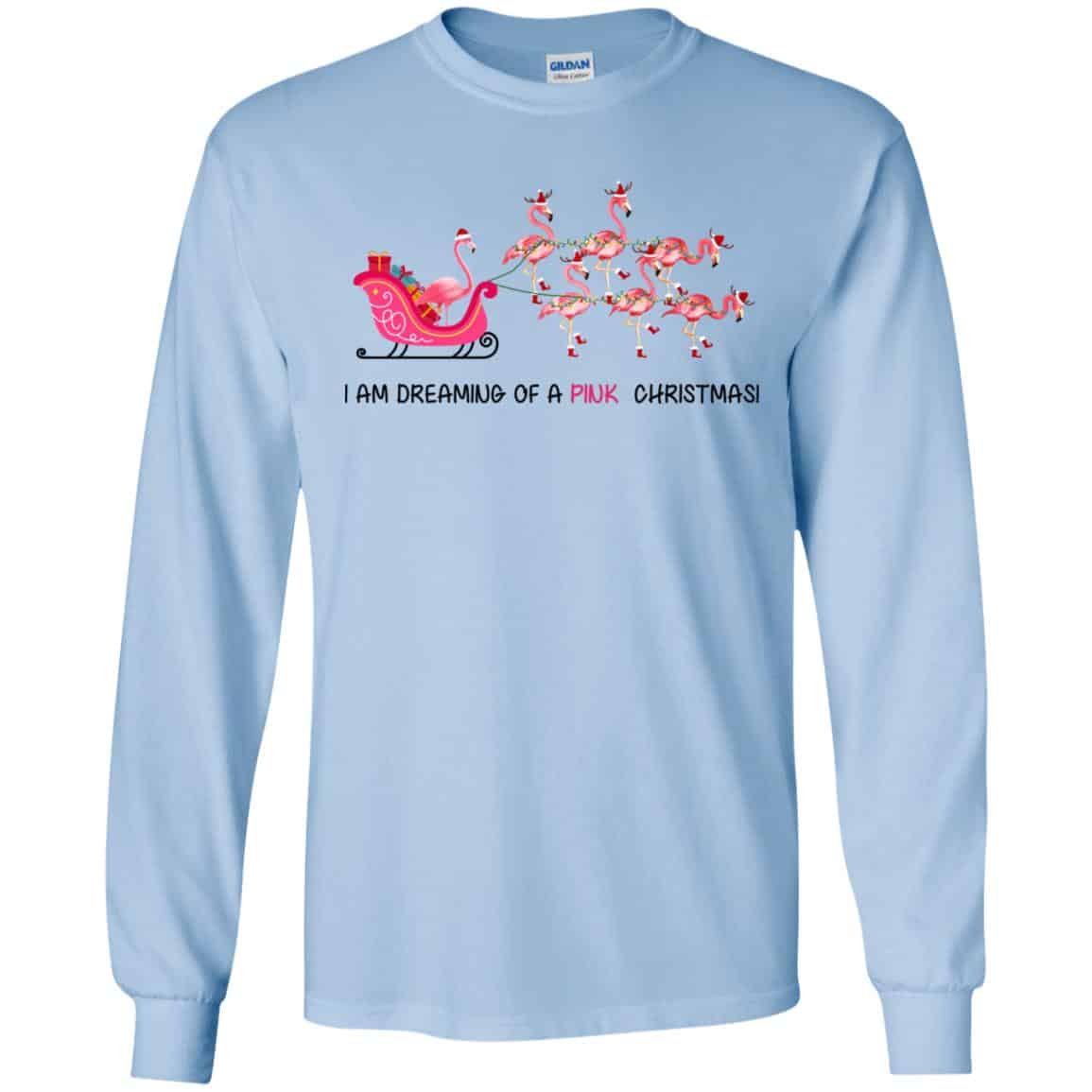 Flamingo I Am Dreaming Of A Pink Christmas T-Shirts, Hoodie, Tank