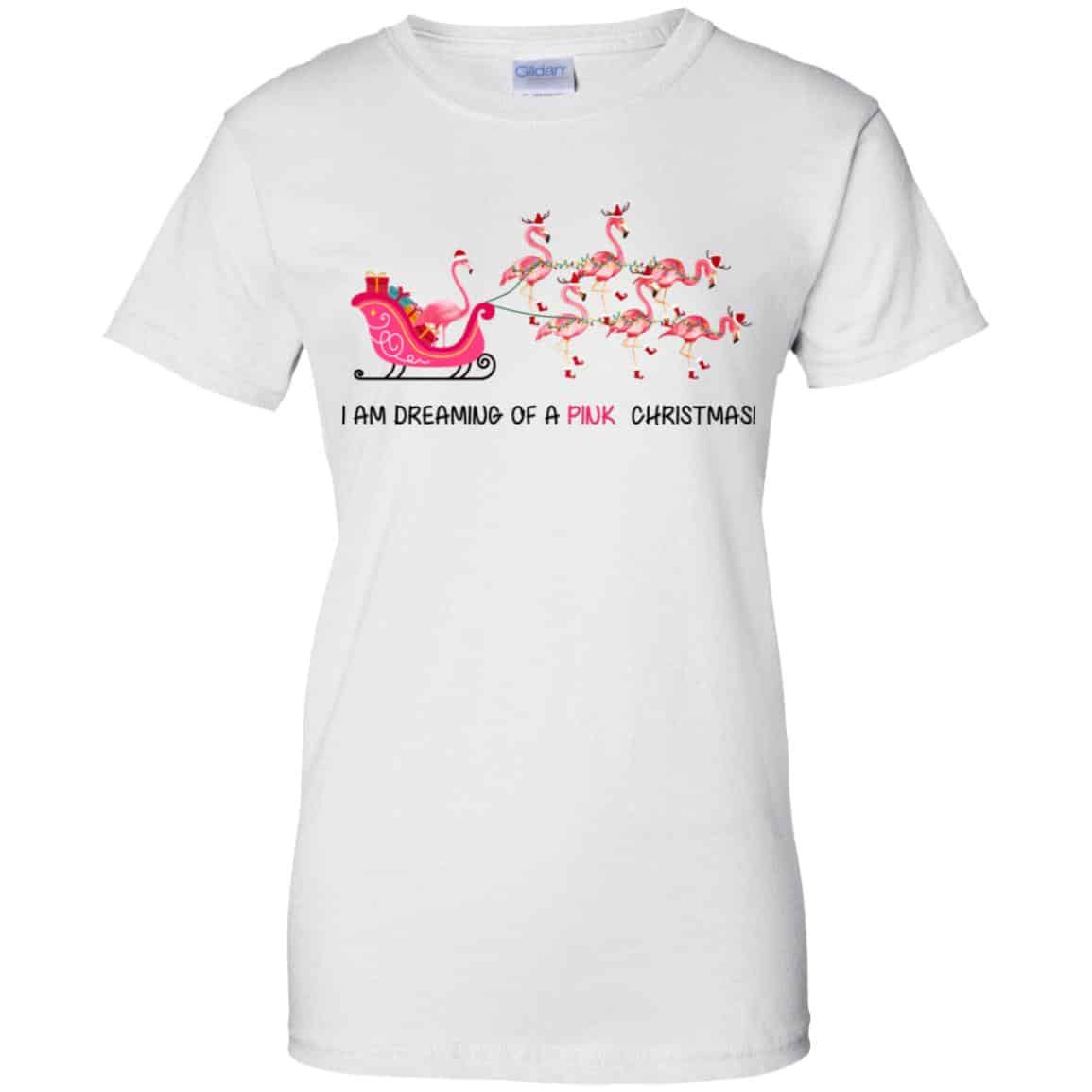 Flamingo I Am Dreaming Of A Pink Christmas T-Shirts, Hoodie, Tank