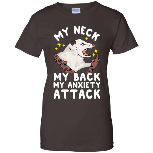 My Neck My Back My Anxiety Attack Opossum T-Shirts, Hoodie, Tank