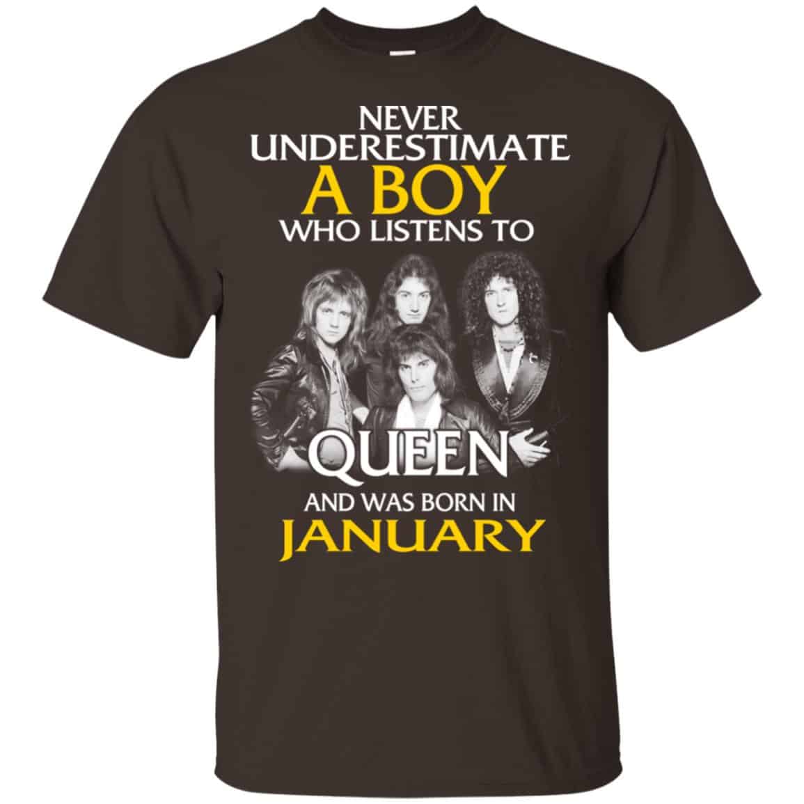 A Boy Who Listens To Queen And Was Born In January T-Shirts, Hoodie, Tank