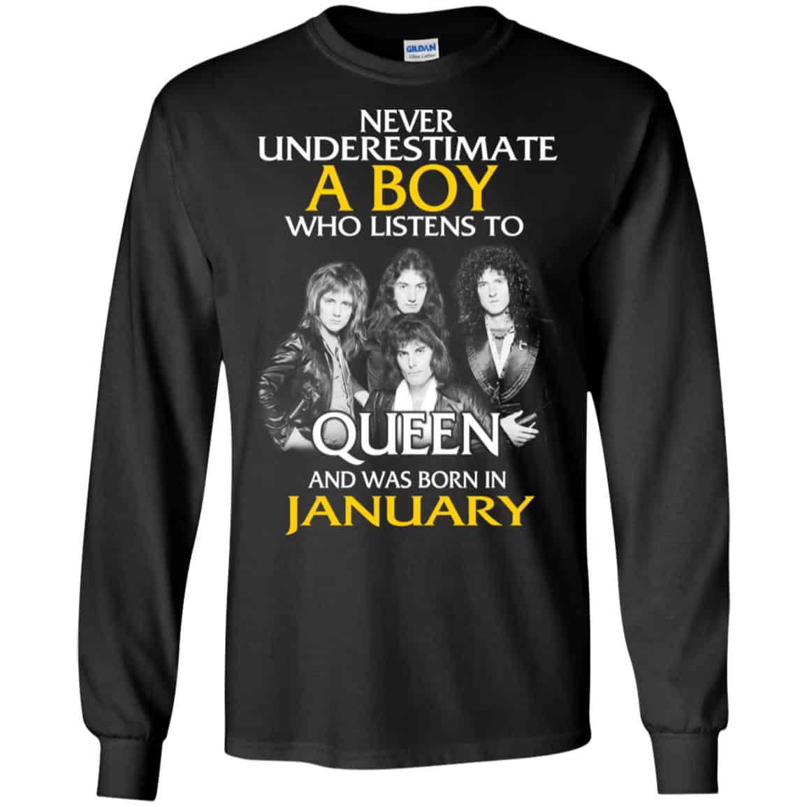 A Boy Who Listens To Queen And Was Born In January T-Shirts, Hoodie, Tank