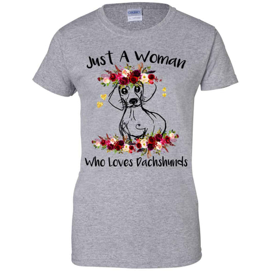 Just A Woman Who Loves Dachshunds T-Shirts, Hoodie, Tank