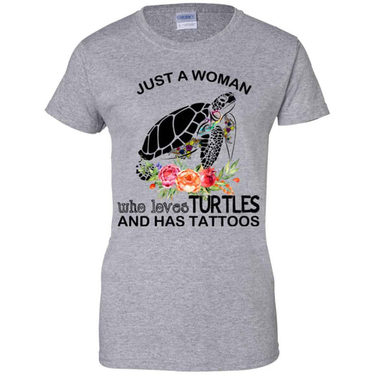 Just A Woman Who Loves Turtles And Has Tattoos T-Shirts, Hoodie, Tank