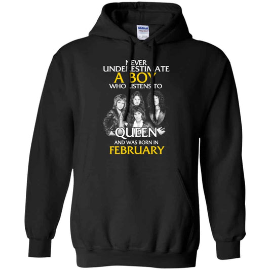 A Boy Who Listens To Queen And Was Born In February T-Shirts, Hoodie, Tank