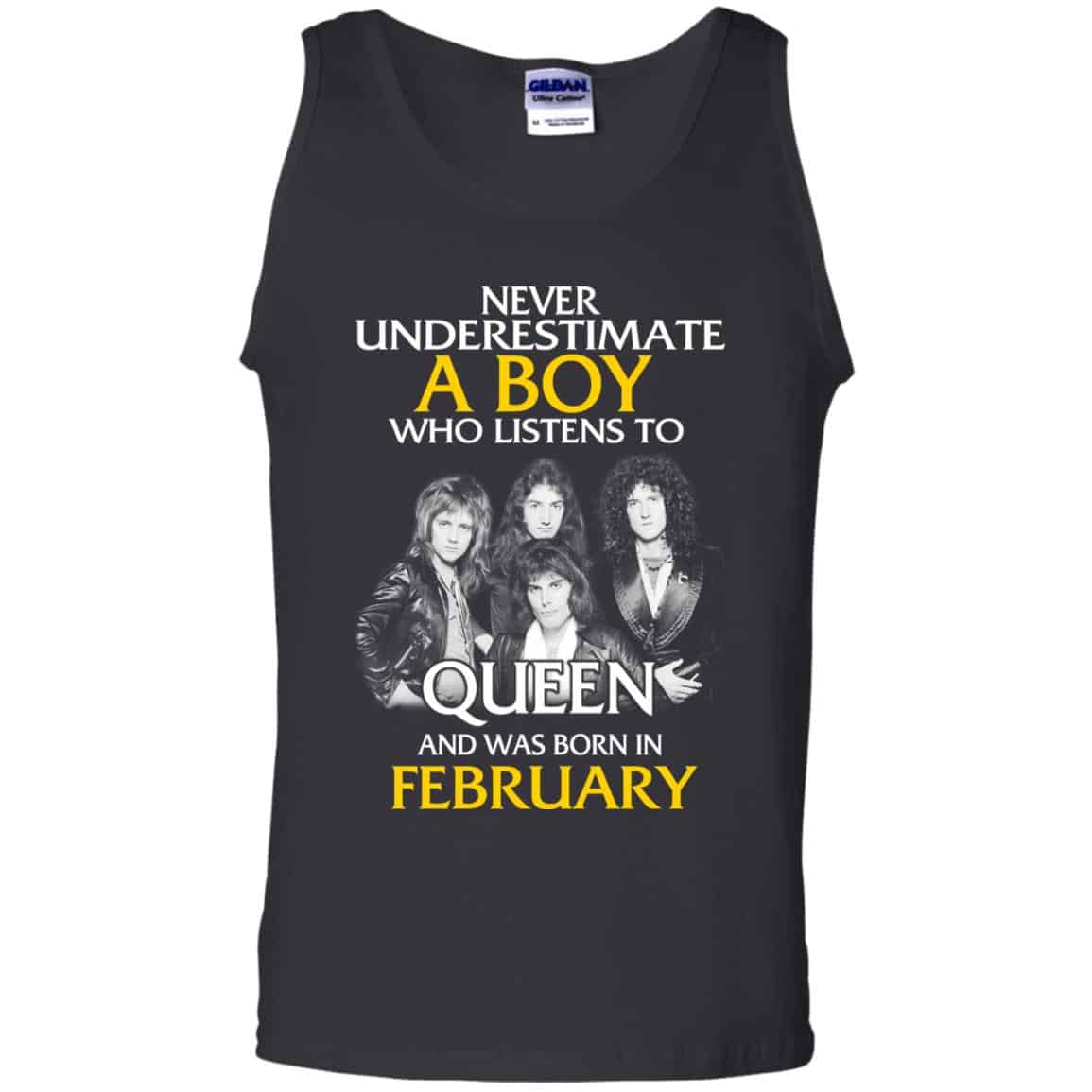 A Boy Who Listens To Queen And Was Born In February T-Shirts, Hoodie, Tank