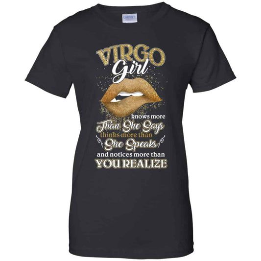 
	Vigro Girl Knows More Than She Says Zodiac Birthday T-Shirts, Hoodie, Tank