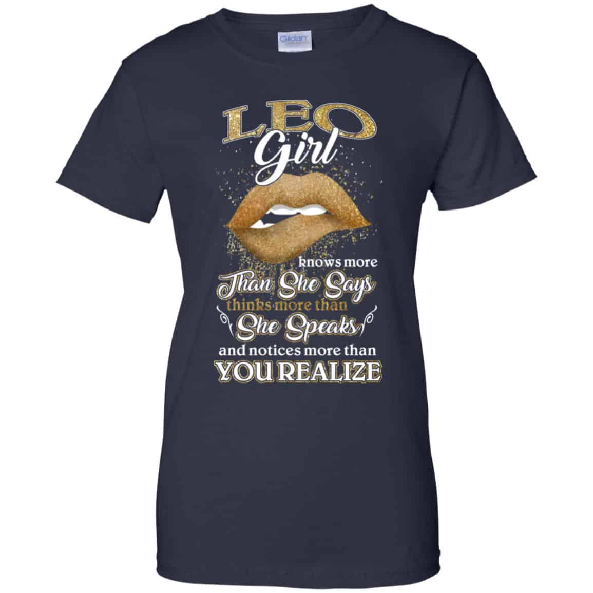 Leo Girl Knows More Than She Says Zodiac Birthday T-Shirts, Hoodie, Tank