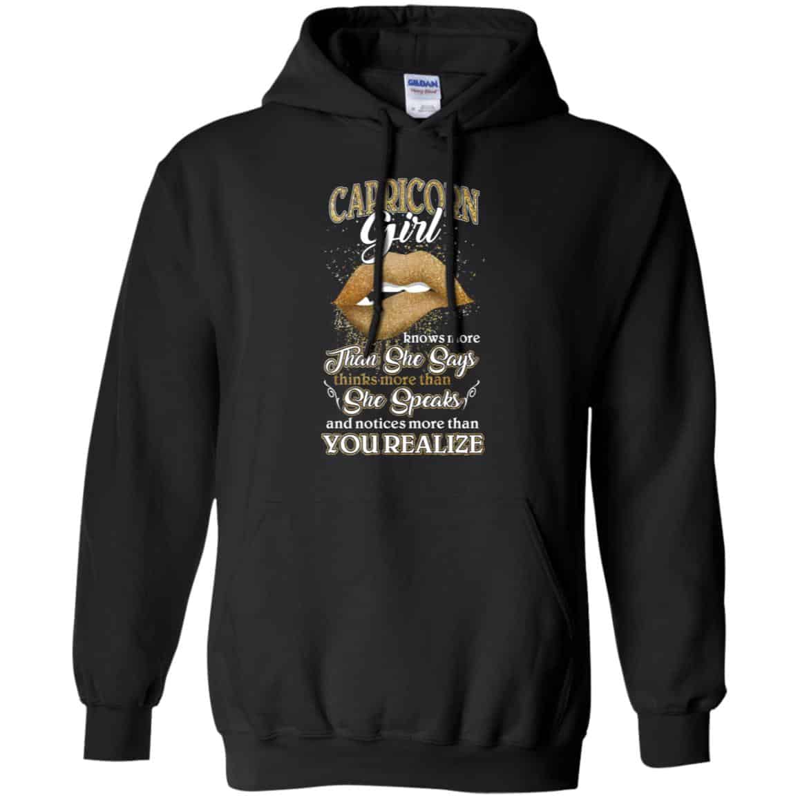Capricorn Girl Knows More Than She Says Zodiac Birthday T-Shirts, Hoodie, Tank