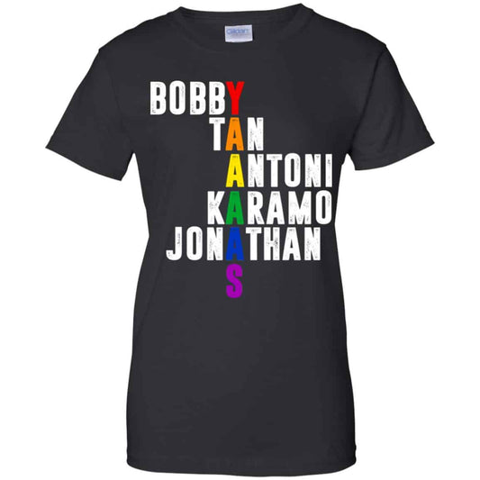 
	Queer Eye Yaaas Fab 5 Names LGBT T-Shirts, Hoodie, Tank