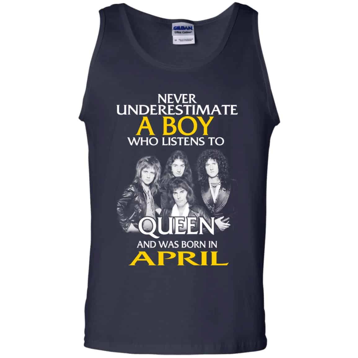 A Boy Who Listens To Queen And Was Born In April T-Shirts, Hoodie, Tank