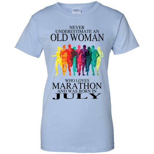 
	An Old Woman Who Loves Marathon And Was Born In July T-Shirts, Hoodie, Tank